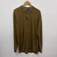 Y1100 PoloByRalphLaulen 長袖ポロシャツ L ブラウン コットン100% ポロバイラルフローレン 古着卸 アメリカ仕入