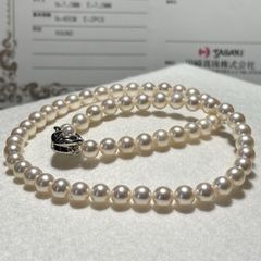 極美品】MIKIMOTO パールネックレス 7mmナチュラルゴールド アコヤ