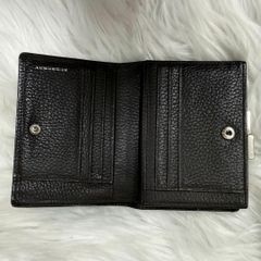 BURBERRY バーバリー ノバチェックがま口レザー二つ折り財布 シボ革