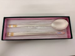 韓国製　銀製スプーン 約59g (Ag99.9) 銀 スプーン&箸セット 韓国 - メルカリ