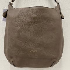 HIROFU 美品 ワンショルダーバッグ グレージュ Hロゴ 通勤 - メルカリ