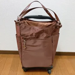 SWANY キャリーバッグ ブラウン 防水カバー付属 チャーム付き 美品のサムネイル