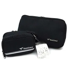 未使用品 ブリヂストン ブリジストン BRIDGESTONE ツアーステージ TOURSTAGE ゴルフ ティー マーカー付き マルチポーチ 2個セット ブラック 黒のサムネイル