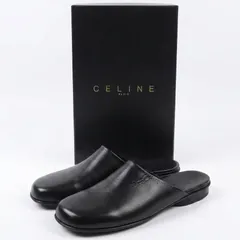 CELINE セリーヌ レザー フラットミュール ブラック 箱付きのサムネイル