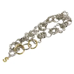 Sacai サカイ ネックレス  23春夏 チェーンドチェーン ネックレス Chained Chain Necklace メタルロゴ シルバー ゴールド ブランド アクセサリー ジュエリー【レディース】【中古】のサムネイル