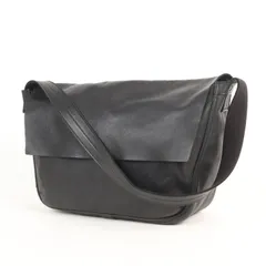 【美品】hobo ホーボー バッグ ブラック 黒  フラップ ソフトレザー ショルダーバッグ MADE IN JAPAN  ブランド カバン【メンズ】【中古】のサムネイル