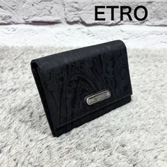 ETRO エトロ 二つ折り財布  ペイズリー柄 ブラック ユニセックスのサムネイル