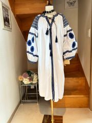 ジェンヌ ワンピース JENNE 半袖 白 刺繍 ロング - メルカリ