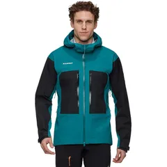 マムート メンズ アウター ジャケット・ブルゾン フーデッドジャケット Mammutaiss HS Hooded Jacket Mens Deep TealBlack ブラックのサムネイル