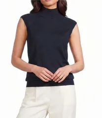 ヒューゴボス レディース トップス Tシャツ タートルネック ノースリーブ ニット BOSS by Hugo Boss Turtleneck Sleeveless Knitop Sky Captainのサムネイル
