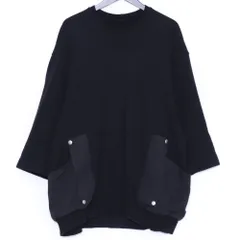 A.F ARTEFACT Nylon Combi Sweat Top サイズ3 ブラック ag-5094のサムネイル