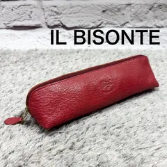 IL BISONTE イルビゾンテ ペンケース ポーチ 小物入れ 本革 レザー レッドのサムネイル