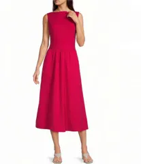 スパンク レディース トップス ワンピース ハイネック ミディ ジャージー SPANXsmoothR Jersey High Neck Midi Dress Fuschia フューシャのサムネイル