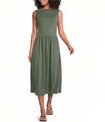 スパンク レディース トップス ワンピース ハイネック ミディ ジャージー SPANXsmoothR Jersey High Neck Midi Dress Eucalyptusのサムネイル