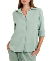 ベラダール レディース トップス シャツ ボタンダウン Bella Dahl Classic Button Down Oasis Green グリーンのサムネイル