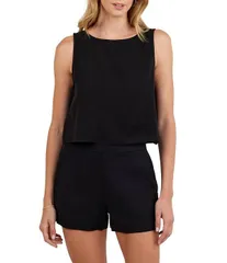 ベラダール レディース トップス シャツ ノースリーブ Bella Dahl Sleeveless Boat Neck Split Vintage Black ブラックのサムネイル