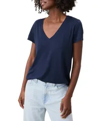 スプレンディット レディース トップス シャツ Vネック Splendid Kate VNeck Short Sleeve Tee Navy ネイビーのサムネイル