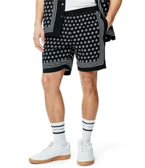 サイコバニー メンズ ボトムス ハーフパンツ・ショーツ ショートパンツ Psycho Bunny Coordinating Nick Tencel 7 Inseam Shorts Black ブラックのサムネイル