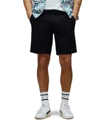 サイコバニー メンズ ボトムス ハーフパンツ・ショーツ ショートパンツ Psycho Bunny Shiro Twill 7 Inseam Shorts Black ブラックのサムネイル