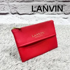 LANVIN PARFUMS ランバン マルチケース 小物入れ ポケットティッシュケース レザー レッドのサムネイル