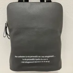 4655　IO PELLE　イオペレ　2way　リュックサック　リュック　バックパック　ショルダーバッグ　グレー　レザー　英字　レディースのサムネイル