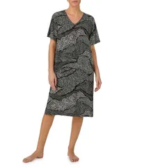 ダナキャラン レディース トップス カットソー Vネック プリント シャツ ニット ジャージー DKNY by Donna Karan Dot Print Short Sleeve VNeck Micのサムネイル