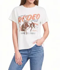 ラングラー レディース トップス シャツ WranglerRetroRodeo Cowboy Short Sleeve TShirt Egretのサムネイル