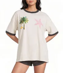 ビラボン レディース トップス シャツ Billabong Fun Paradise Short Sleeve TShirt White Cap ホワイトのサムネイル