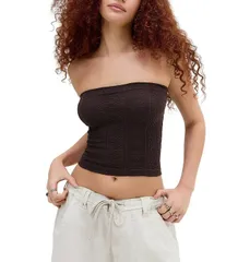 アーバンアウトフィッターズ レディース トップス シャツ フラワー柄 ニット フラワー BDG Urban Outfitters Floral Tapestry Knit Bandeau Top Brのサムネイル