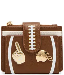 ベッツィジョンソン レディース アクセサリー 財布 ダウン Betsey Johnson First Down Fabulous Football Charm Wallet Brown ブラウンのサムネイル