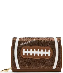 ベッツィジョンソン レディース アクセサリー 財布 Betsey Johnson Blitz Glitz Embellished Football Wallet On A Chain Brown ブラのサムネイル