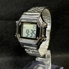 【稼働品】 SEIKO セイコー ALBA アルバ W136-4A20 デジタル シルバー スクエア Y2K 動作確認済み 電池交換済みのサムネイル
