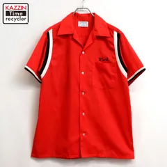 70s USA製 vintage Hilton チェーンステッチ 半袖ボーリングシャツ メンズ 表記Mサイズのサムネイル