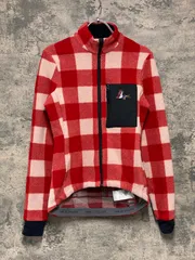 KA838 カフェドシクリステ CAFE DU CYCLISTE SOLANGE NEW CHECK WOMAN 長袖 サイクルジャケット 赤ピンク XS フリースのサムネイル
