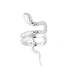 Women's Sterling Silver (925) Earrings - Gold and Silver Snake Ear Cuff Earrings - Animal Motif - Non-Pierced Earrings - Zodiac Sign - Stylish - Hypoallergenic - Fashionable - Birthday Gift - Accessory