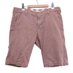 HYSTERIC GLAMOUR×Dickies ヒステリックグラマー ディッキーズ ハーフパンツ 千鳥格子 チェック柄 30inch W76 メンズ ショートパンツ コラボ ワークパンツ コットン 赤 白 黒 ロゴ ボトムス カジュアル 人気  春 夏 希少のサムネイル