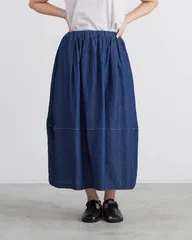 HEAVENLY(ヘブンリー) Cotton Linen Denim Cocoon Skirt コットン リネン デニム コクーン スカートのサムネイル