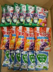 アサヒグループ食品 三ツ矢サイダーキャンディ 112g×6袋+カンロ ノンシュガー果実のど飴 90g×5袋+大正製薬 ヴイックスのど飴 62ｇ×6//735094/4946842529209/4901351036723/4987306055131のサムネイル