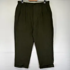 古着 ノーティカ NAUTICA パンツ パンツ ウール混 ツータック ジッパーフライ 無地 長ズボン W34 L30  グリーン系 メンズのサムネイル