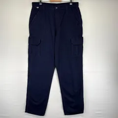 古着 カーハート Carhartt ダック パンツ カーゴパンツ サイドポケット ジッパーフライ ワンポイントロゴ W38 L36  ネイビー系 メンズのサムネイル