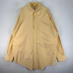 古着 90's/90年代 ヴィンテージ ブルックスブラザーズ Brooks Brothers 長袖シャツ ボタンダウン M  イエロー系 無地 メンズのサムネイル