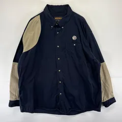 古着 ウールリッチ WOOLRICH 長袖シャツ ツートンカラー ヘビー 大きいサイズ ボタンダウン 3XL  ネイビー系 メンズのサムネイル