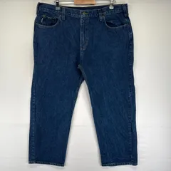 古着 カーハート Carhartt デニム パンツ ジッパーフライ 5ポケット ワンポイントロゴ 大きいサイズ W42 L28  ブルー系 メンズのサムネイル