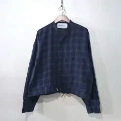 SS新作) リーフ 47 CHECK カーディガン 2colorのサムネイル