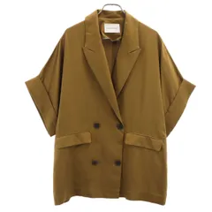 美品 Adam et Rope' アダムエロペ ダブルブレスト ジャケット F ブラウン レディース 古着のサムネイル