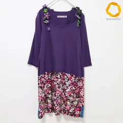 アルベロベロ ALBEROBELLO チュニック ワンピース  コットン 花モチーフ 花柄 七分袖 レディース [a930474]のサムネイル