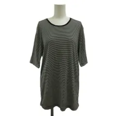 タケオキクチ ミクスパイス TK MIXPICE Tシャツ 黒 ブラック 白 ホワイト ボーダー柄 ラウンドネック 七分袖 カットソー /PPのサムネイル