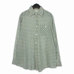ヴィンテージ VINTAGE シアーズ Sears 長袖 シャツ チェック柄  レトロ パーマプレスト加工 PERMA-PREST M 緑 グリーン のサムネイル