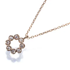 テイクアップ ネックレス ダイヤ ダイヤモンド 0.08ct サークル スパイラル リース K18PG #187576 大幅値下げ品のサムネイル