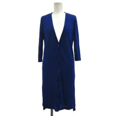 アズールバイマウジー AZUL by moussy カーディガン S 青 ブルー Vネック 七分袖 ロング丈 /RN ■ECB001
